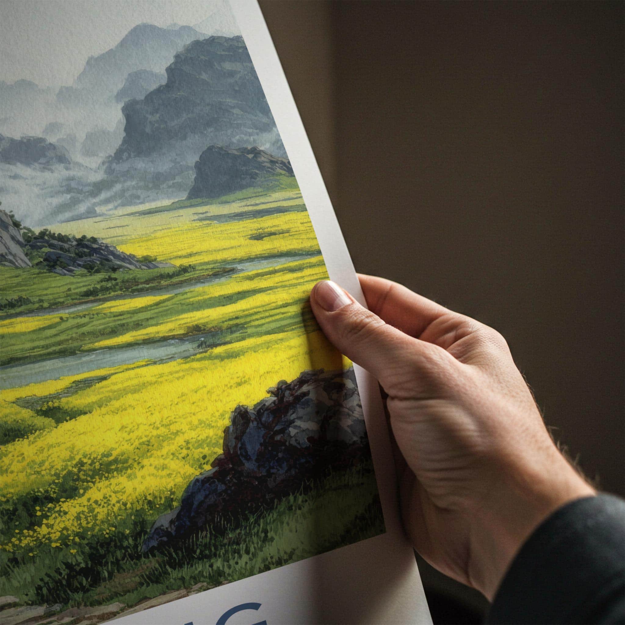 Luoping Poster - China Travel Art - Yellow Flower Fields Home Decor