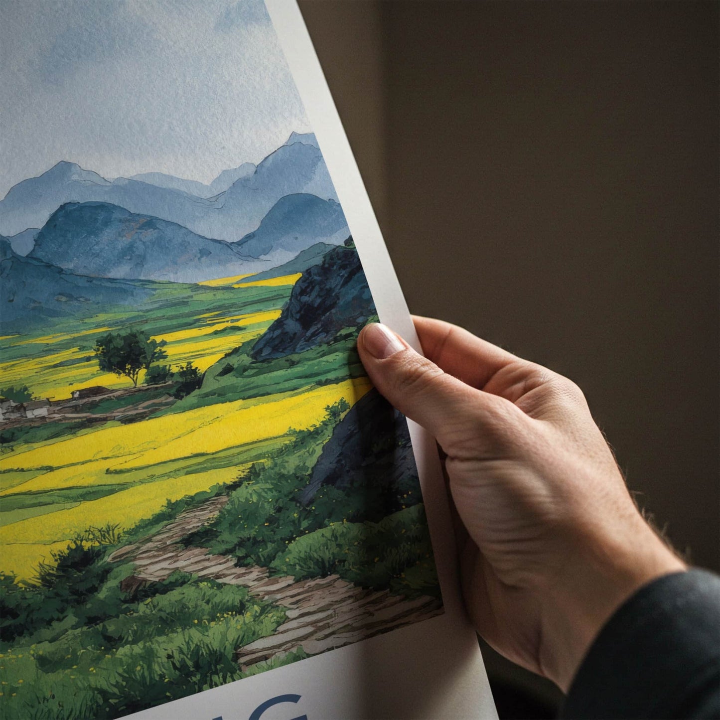 Luoping Poster - China Travel Print - Vast Yellow Fields Home Decor