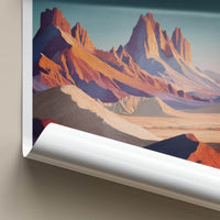 Lut Desert Poster - Iran Travel Art - Textured Desert Peaks Home Decor