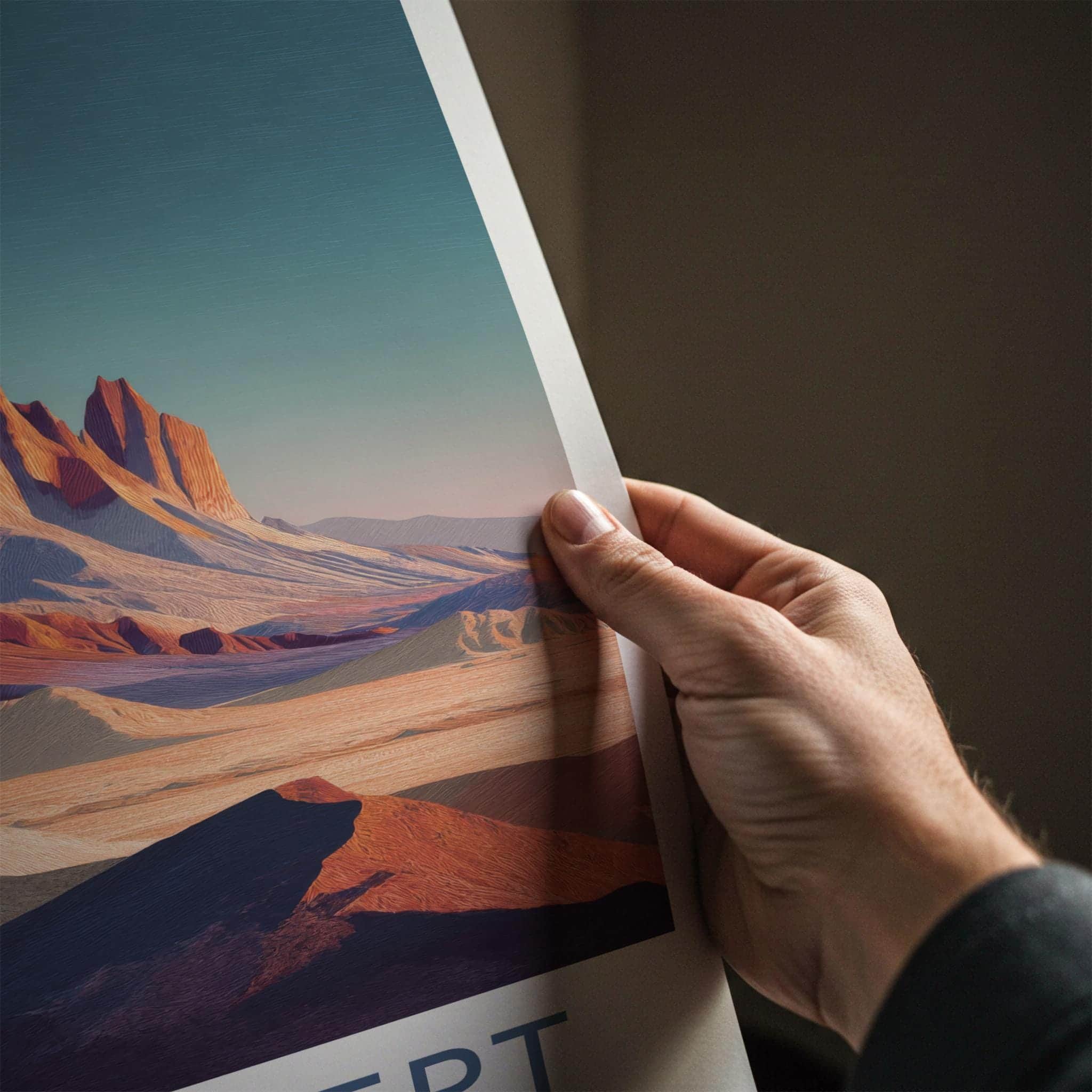 Lut Desert Poster - Iran Travel Art - Textured Desert Peaks Home Decor