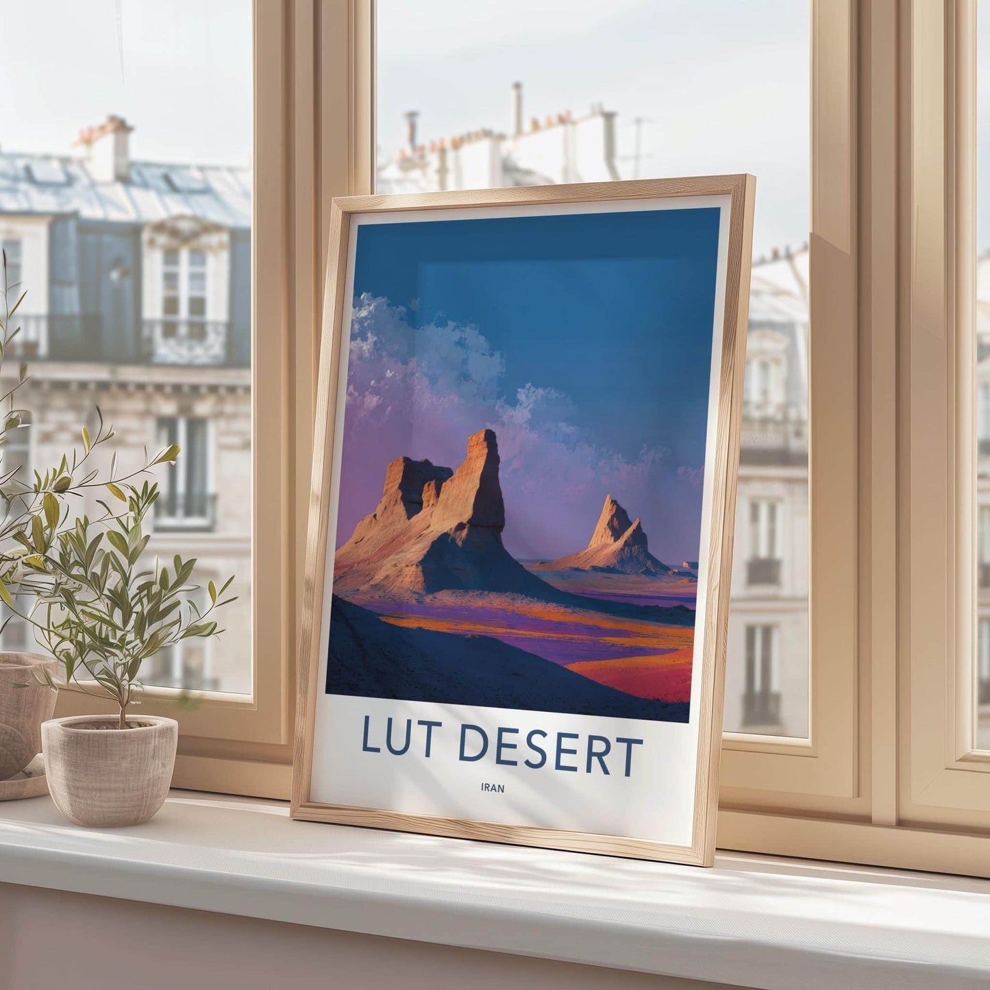 Lut Desert Poster - Iran Travel Print - Desert Rock Formations Home Decor