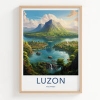 Luzon Poster - Philippines Travel Art - Lush Island Village Home Decor