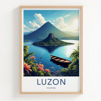 Luzon Poster - Philippines Travel Art - Majestic Volcanic Island Home Decor