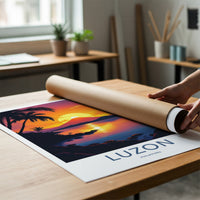 Luzon Poster - Philippines Wall Art - Tropical Island Sunset Home Decor