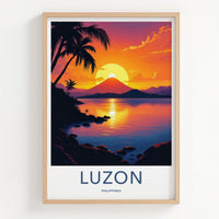 Luzon Poster - Philippines Wall Art - Tropical Island Sunset Home Decor