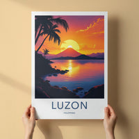 Luzon Poster - Philippines Wall Art - Tropical Island Sunset Home Decor