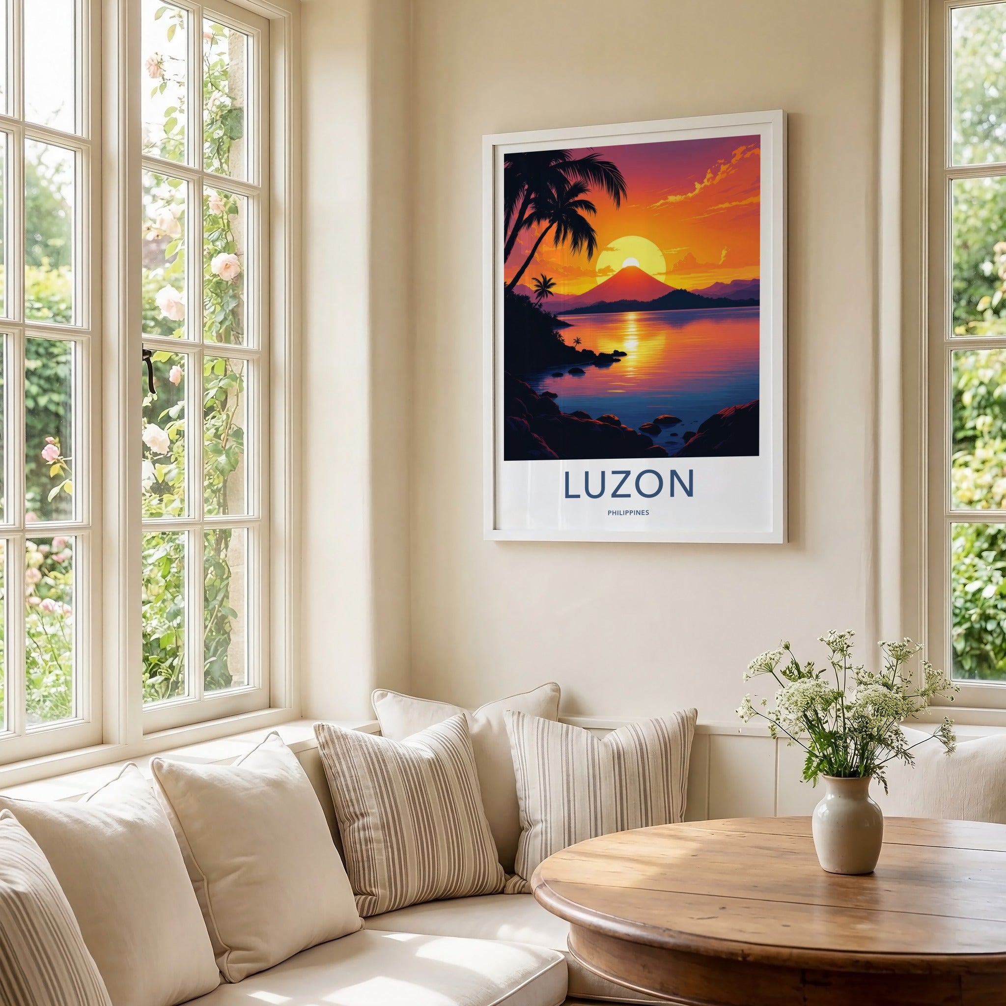 Luzon Poster - Philippines Wall Art - Tropical Island Sunset Home Decor