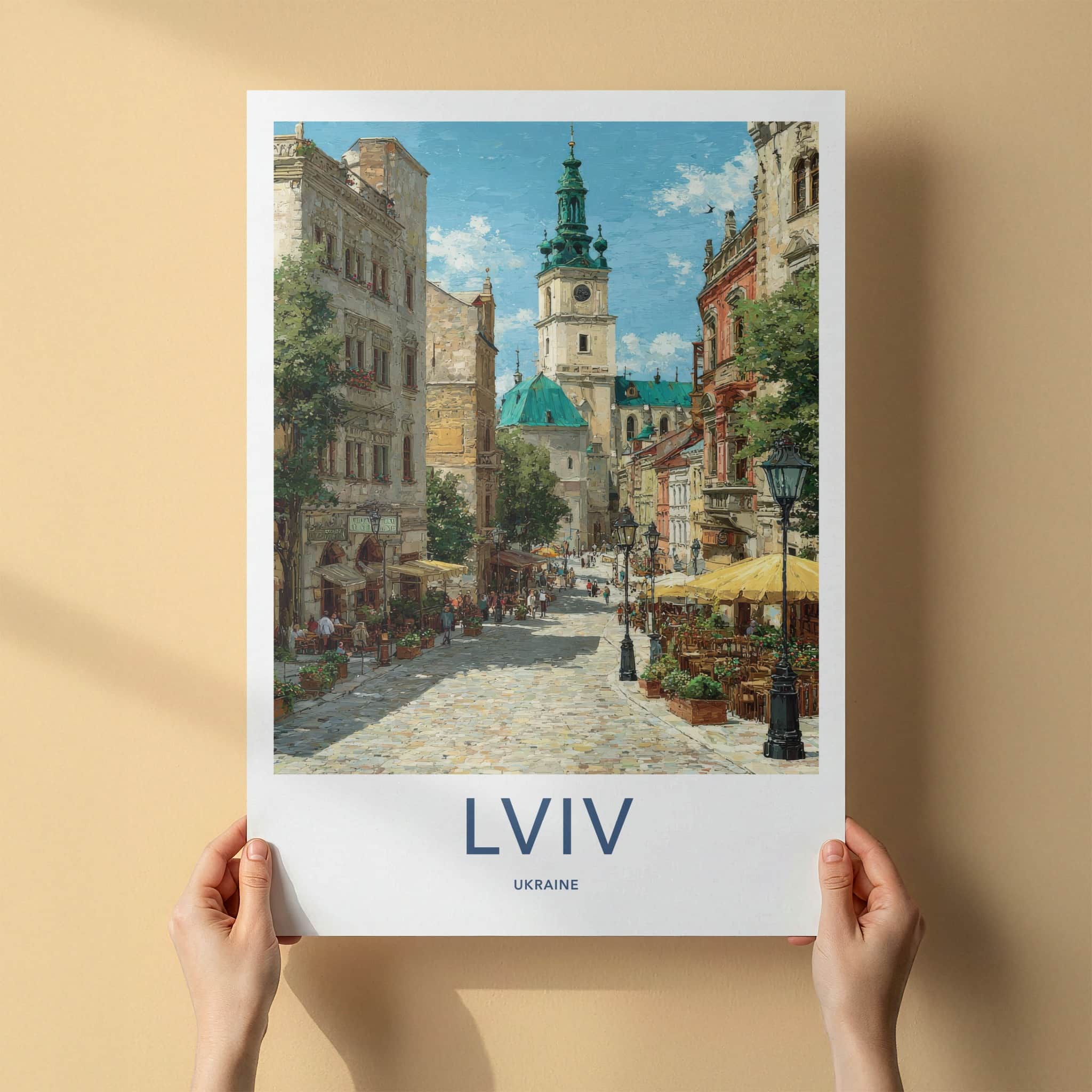 Lviv Poster - Ukraine Framed Art - Bell Tower Street Gallery Art