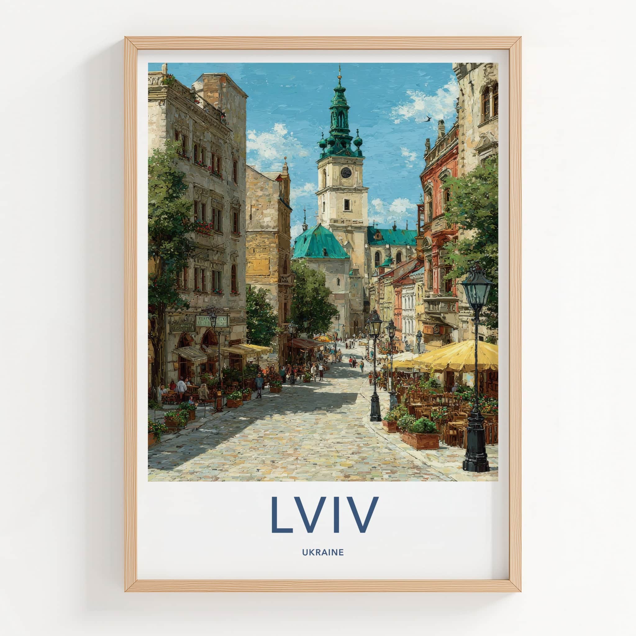 Lviv Poster - Ukraine Framed Art - Bell Tower Street Gallery Art