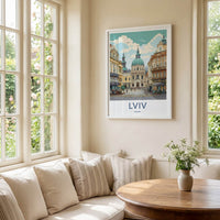 Lviv Poster - Ukraine Travel Art - Grand Baroque Dome Home Decor