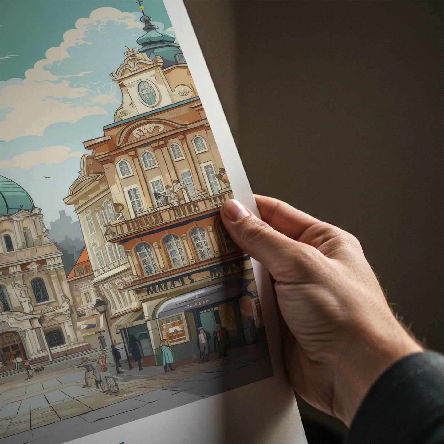 Lviv Poster - Ukraine Travel Art - Grand Baroque Dome Home Decor