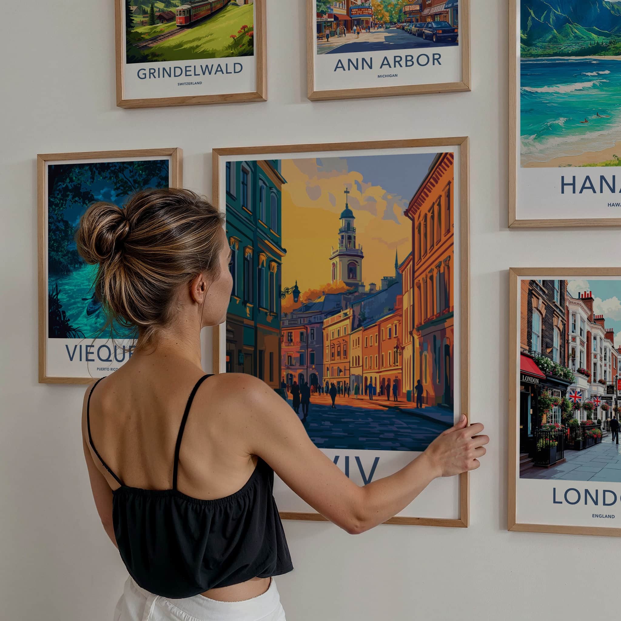 Lviv Poster - Ukraine Travel Art - Historic City Sunset Home Decor