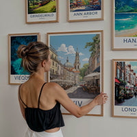 Lviv Poster - Ukraine Travel Art - Lively Cafe Street Home Decor