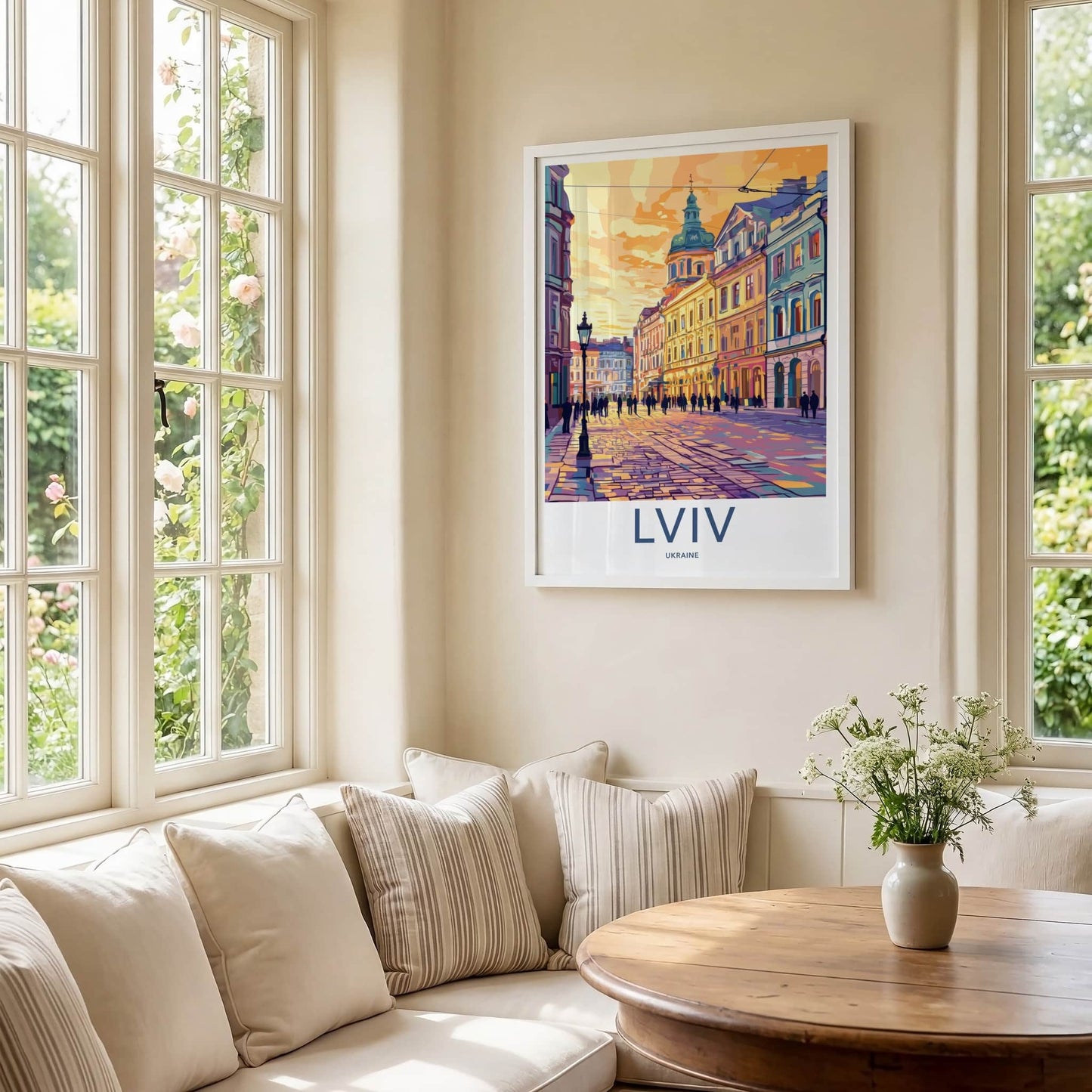 Lviv Poster - Ukraine Travel Art - Vibrant City Street Home Decor