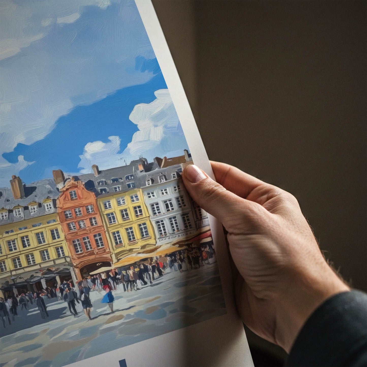 Lyon Poster - France Travel Print - Historic European Square Home Decor