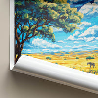 Maasai Mara Poster - Kenya Travel Art - Savanna Lions Zebras Home Decor