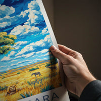 Maasai Mara Poster - Kenya Travel Art - Savanna Lions Zebras Home Decor