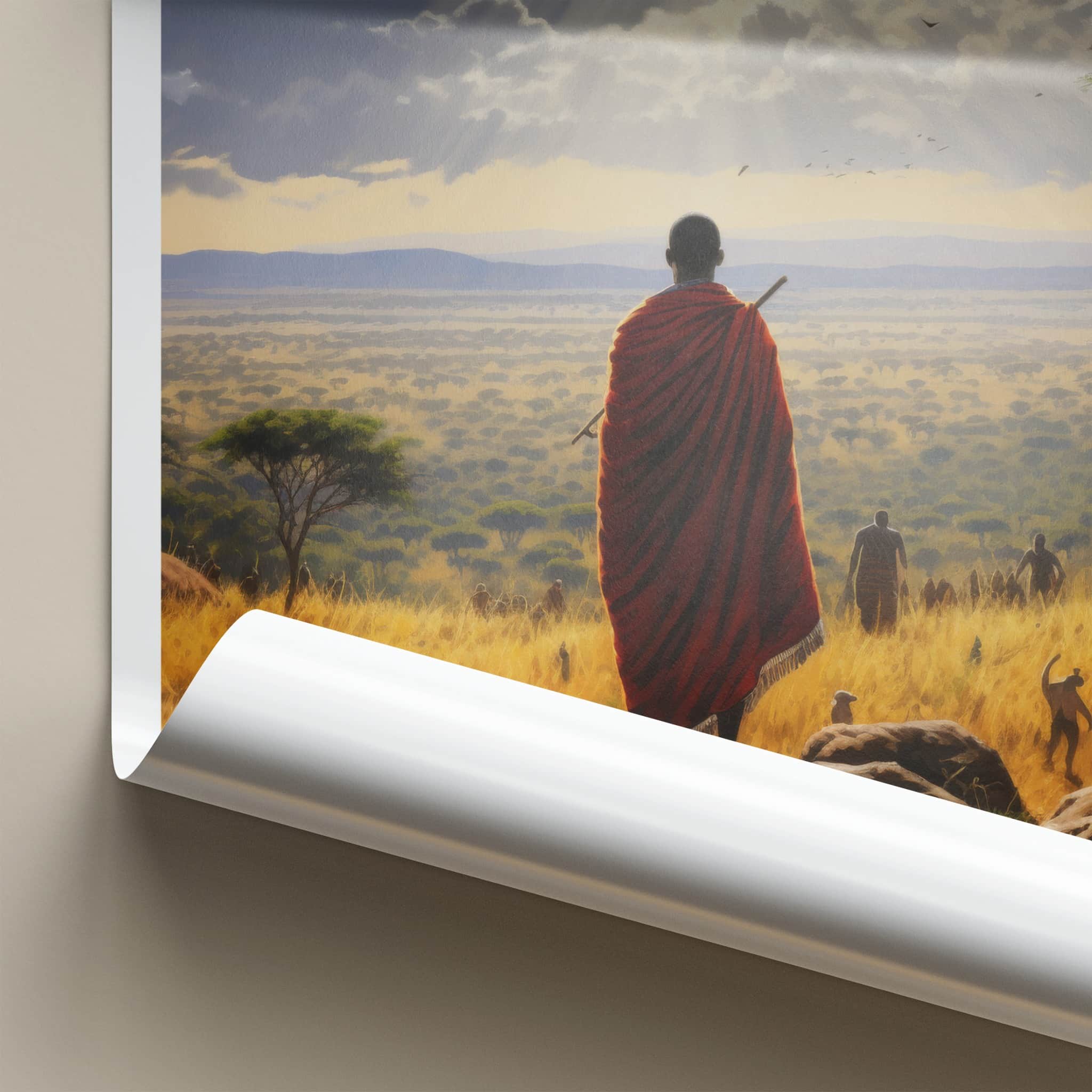 Maasai Mara Poster - Kenya Travel Art - Sunlit African Plains Home Decor