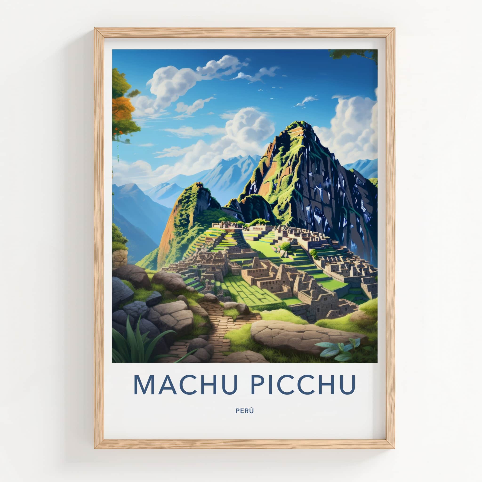 Machu Picchu Poster - Peru Travel Art - Ancient Inca Citadel Home Decor