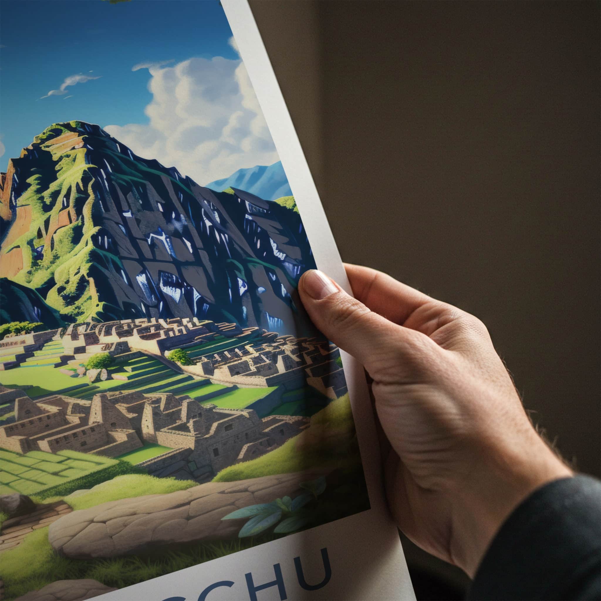 Machu Picchu Poster - Peru Travel Art - Ancient Inca Citadel Home Decor