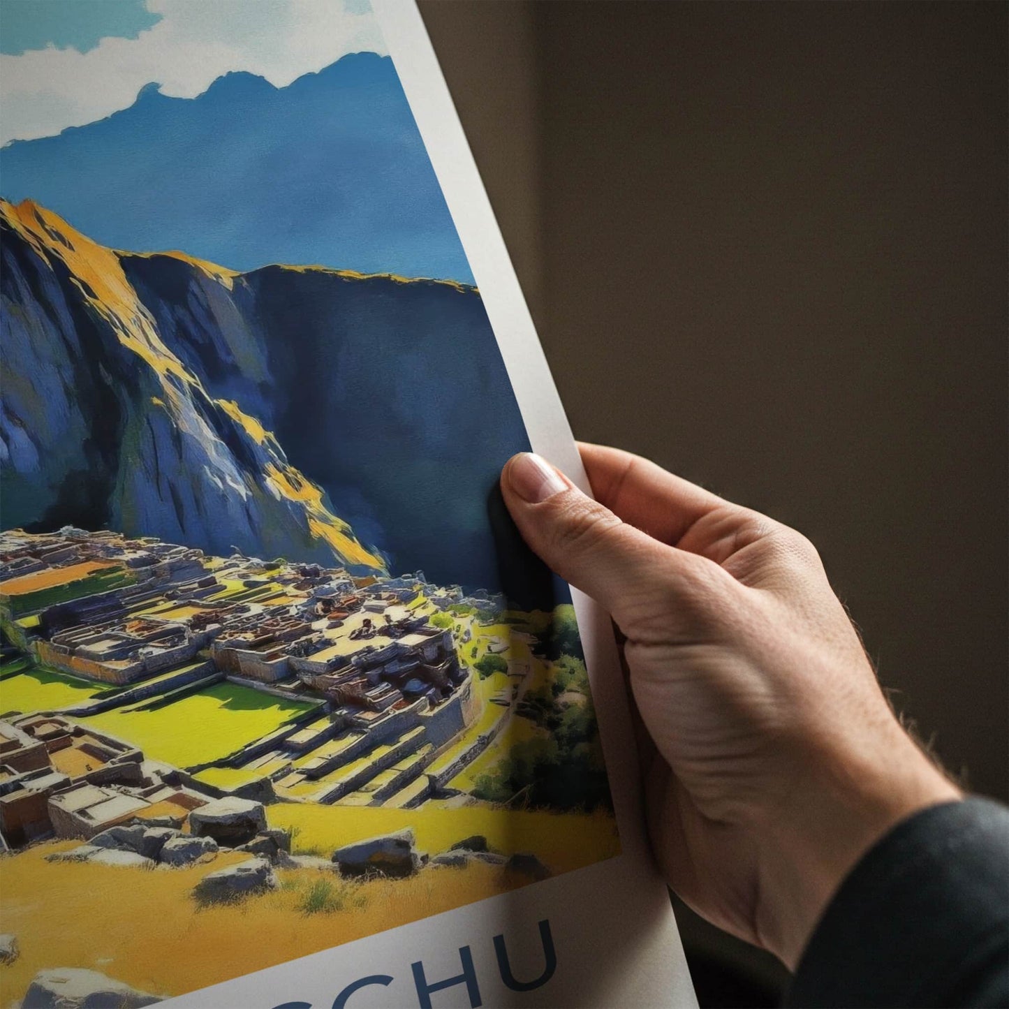 Machu Picchu Poster - Peru Travel Art - Ancient Terraced City Home Decor