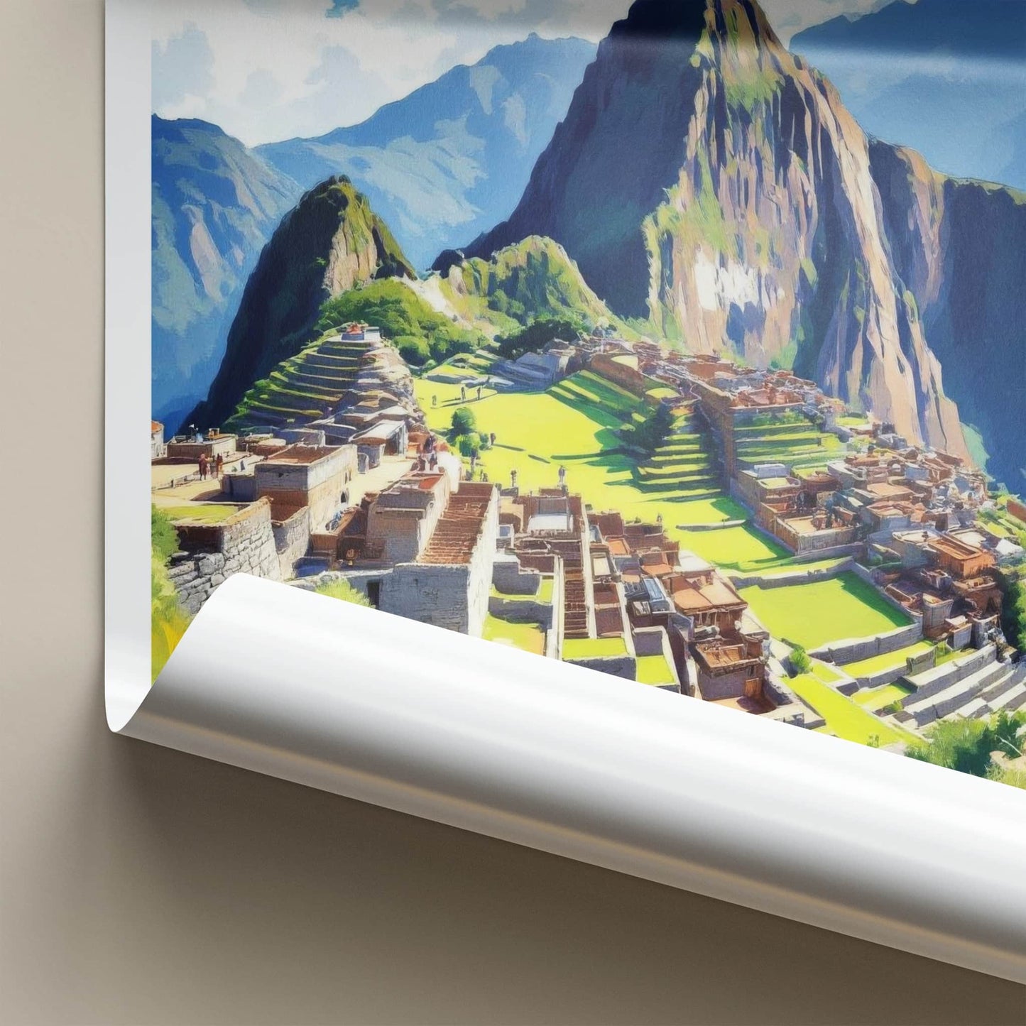 Machu Picchu Poster - Peru Travel Art - Historic Terraced City Home Decor