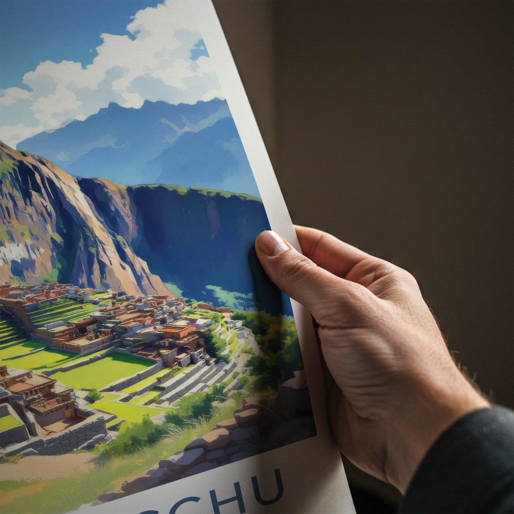 Machu Picchu Poster - Peru Travel Art - Historic Terraced City Home Decor