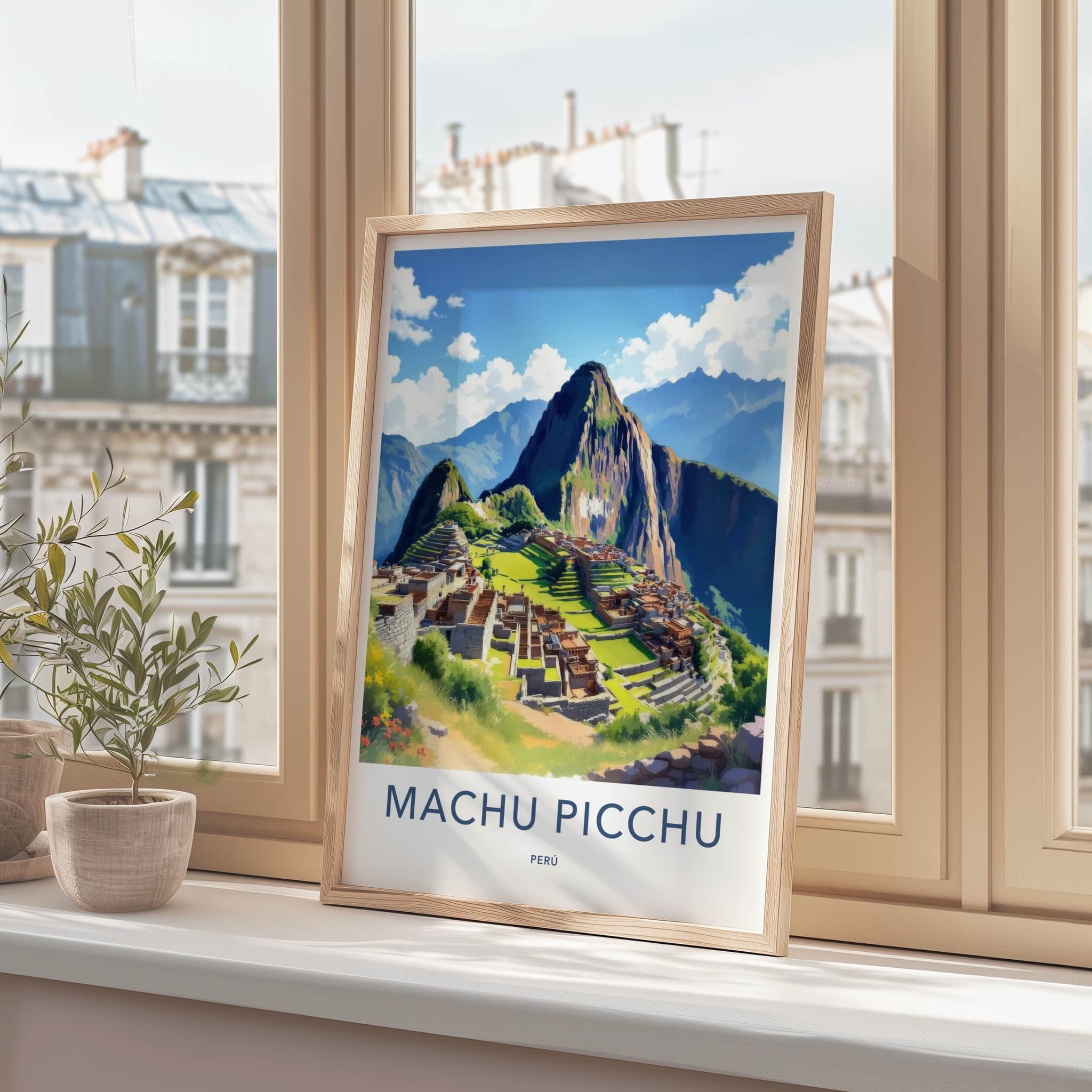 Machu Picchu Poster - Peru Travel Art - Historic Terraced City Home Decor