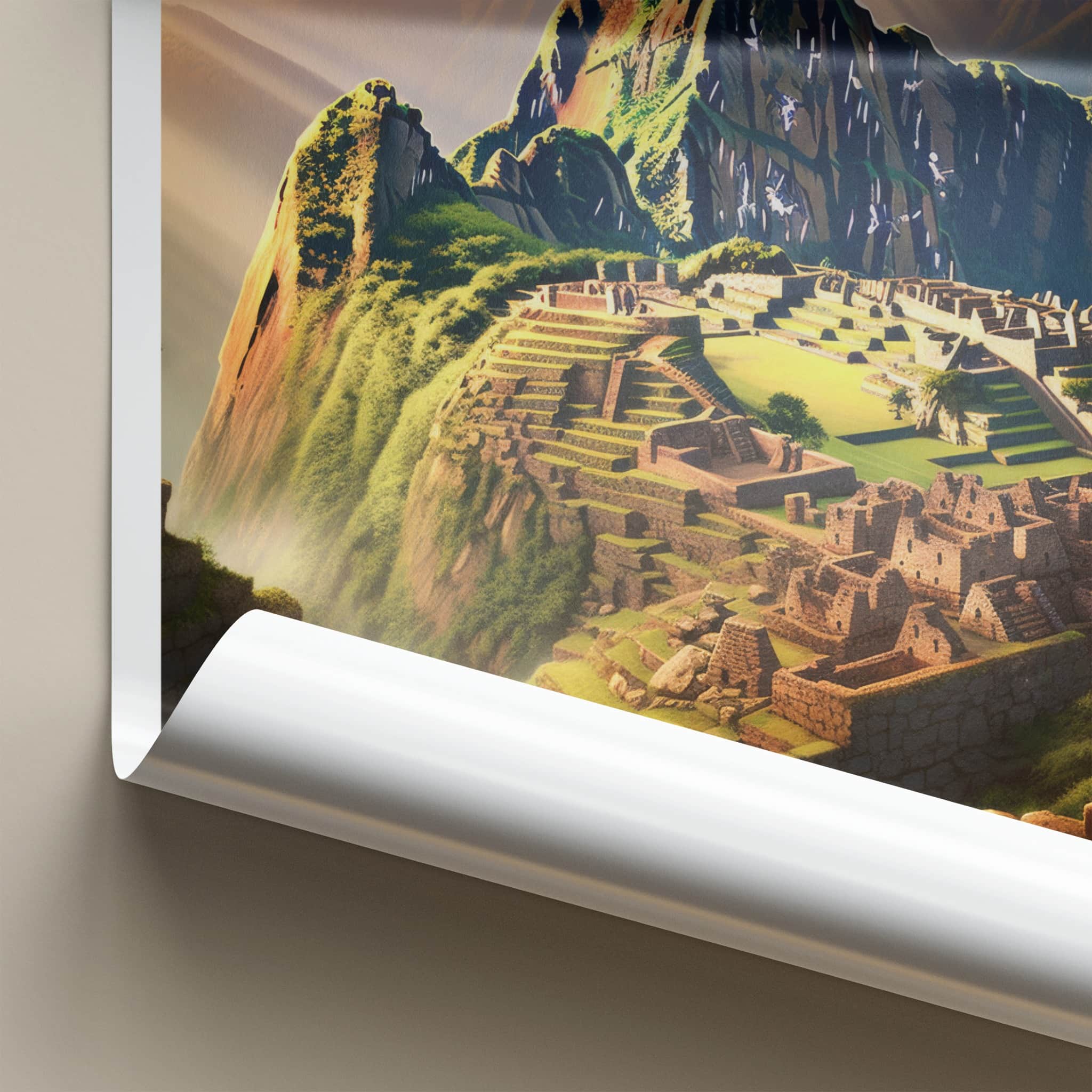 Machu Picchu Poster - Peru Wall Art - Ancient Inca Citadel Home Decor