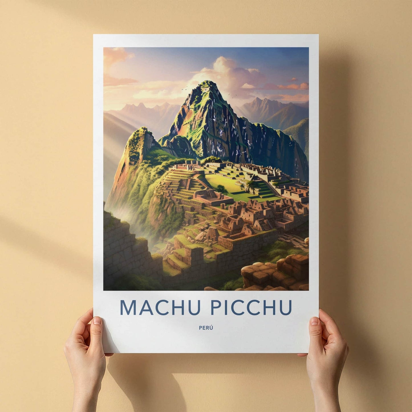 Machu Picchu Poster - Peru Wall Art - Ancient Inca Citadel Home Decor