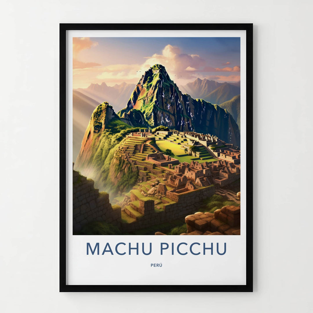 Machu Picchu Poster - Peru Wall Art - Ancient Inca Citadel Home Decor