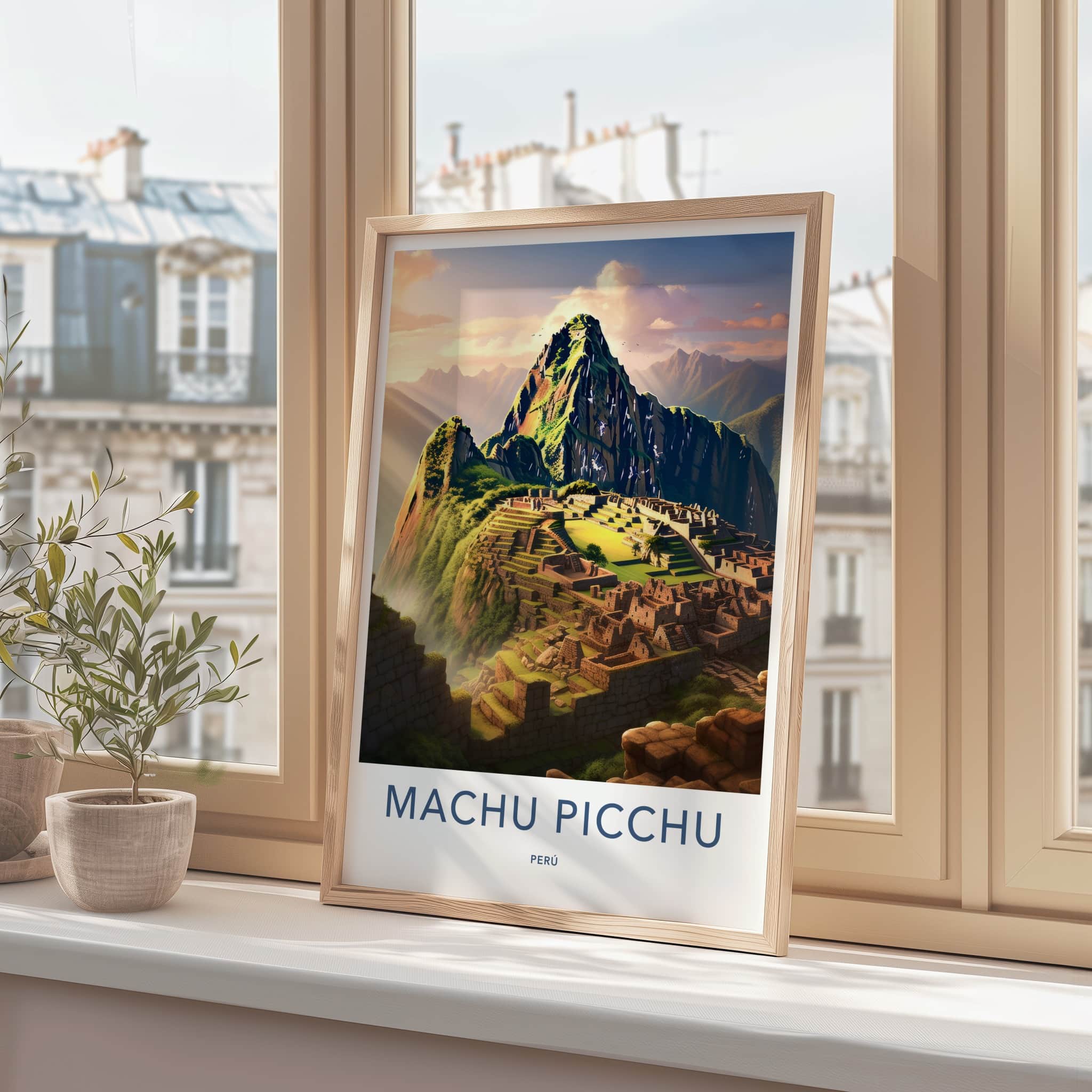 Machu Picchu Poster - Peru Wall Art - Ancient Inca Citadel Home Decor