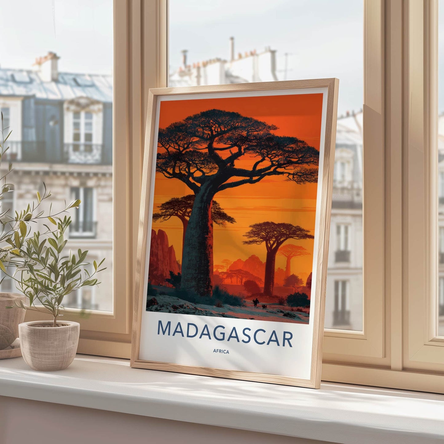 Madagascar Poster - Africa Fine Art - Baobab Tree Sunset Wall Decor
