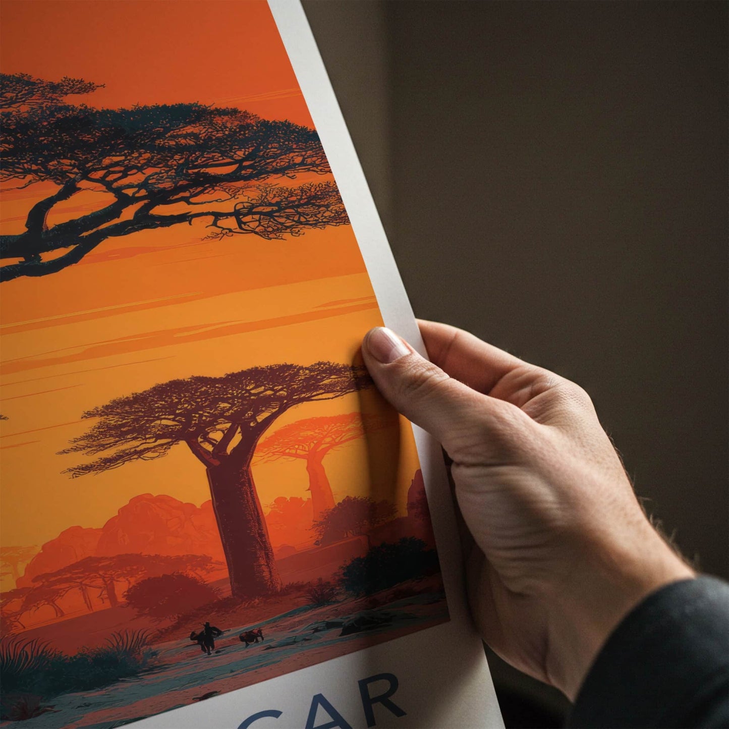 Madagascar Poster - Africa Fine Art - Baobab Tree Sunset Wall Decor