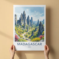 Madagascar Poster - Africa Travel Art - Towering Karst Formations Home Decor