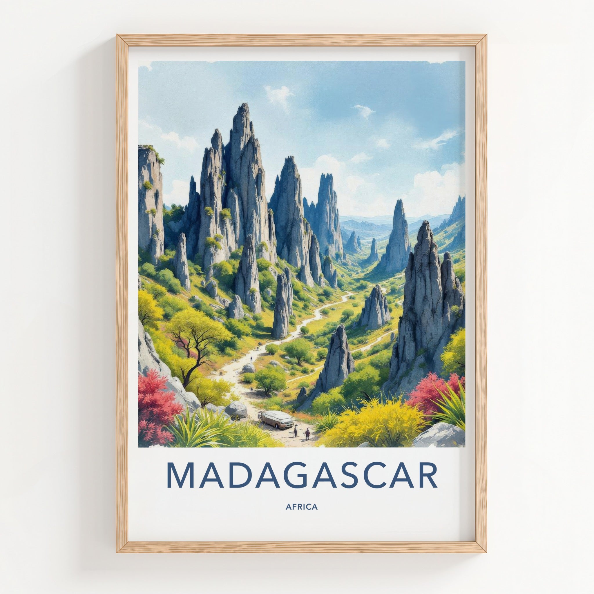 Madagascar Poster - Africa Travel Art - Towering Karst Formations Home Decor