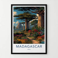 Madagascar Poster - Madagascar Baobab Trees Vibrant Travel Print Gallery Art