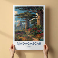 Madagascar Poster - Madagascar Baobab Trees Vibrant Travel Print Gallery Art