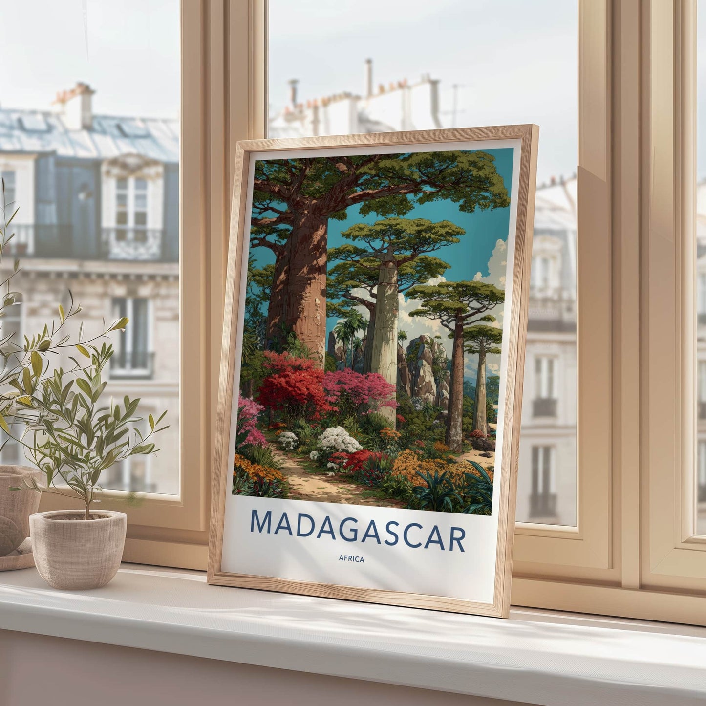Madagascar Poster - Madagascar Travel Art - Lush Forest Path Wall Decor