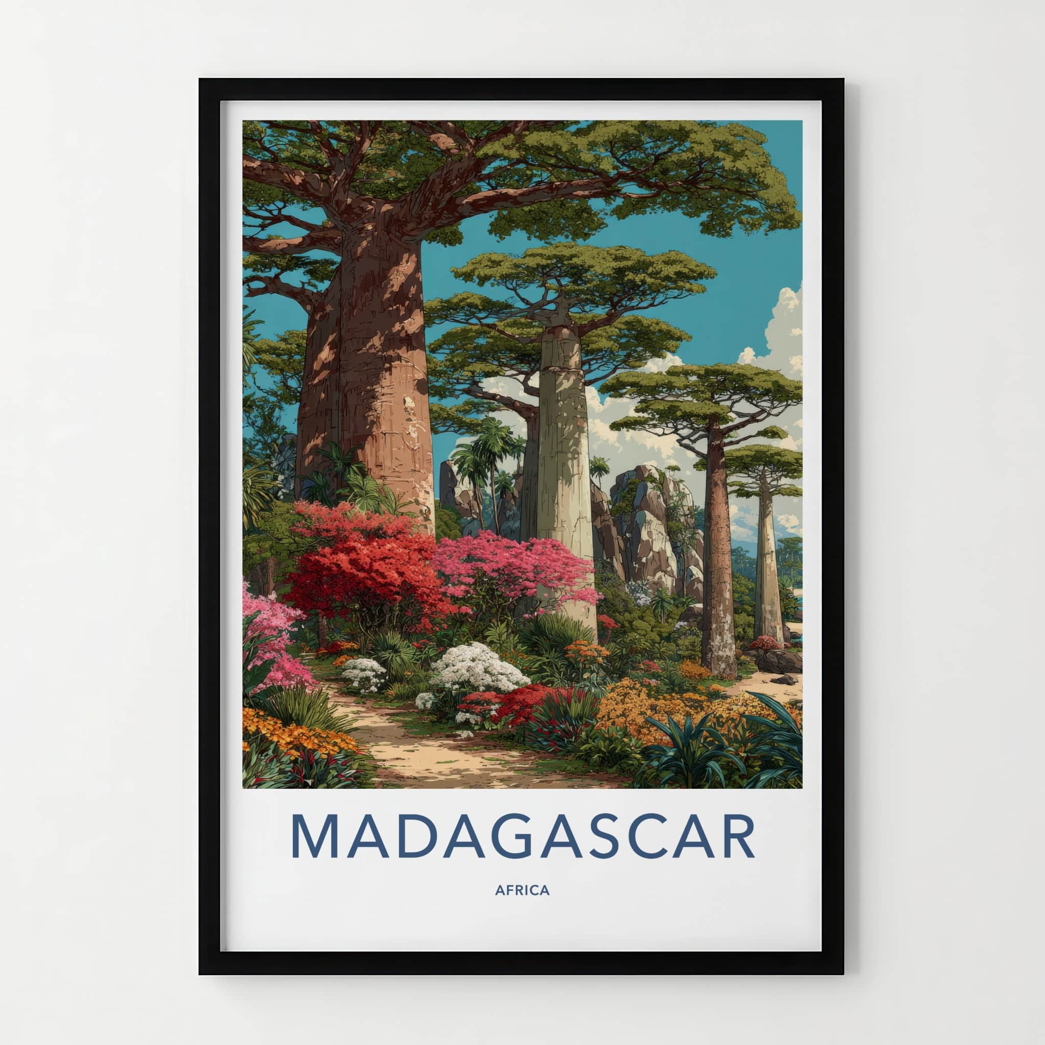 Madagascar Poster - Madagascar Travel Art - Lush Forest Path Wall Decor