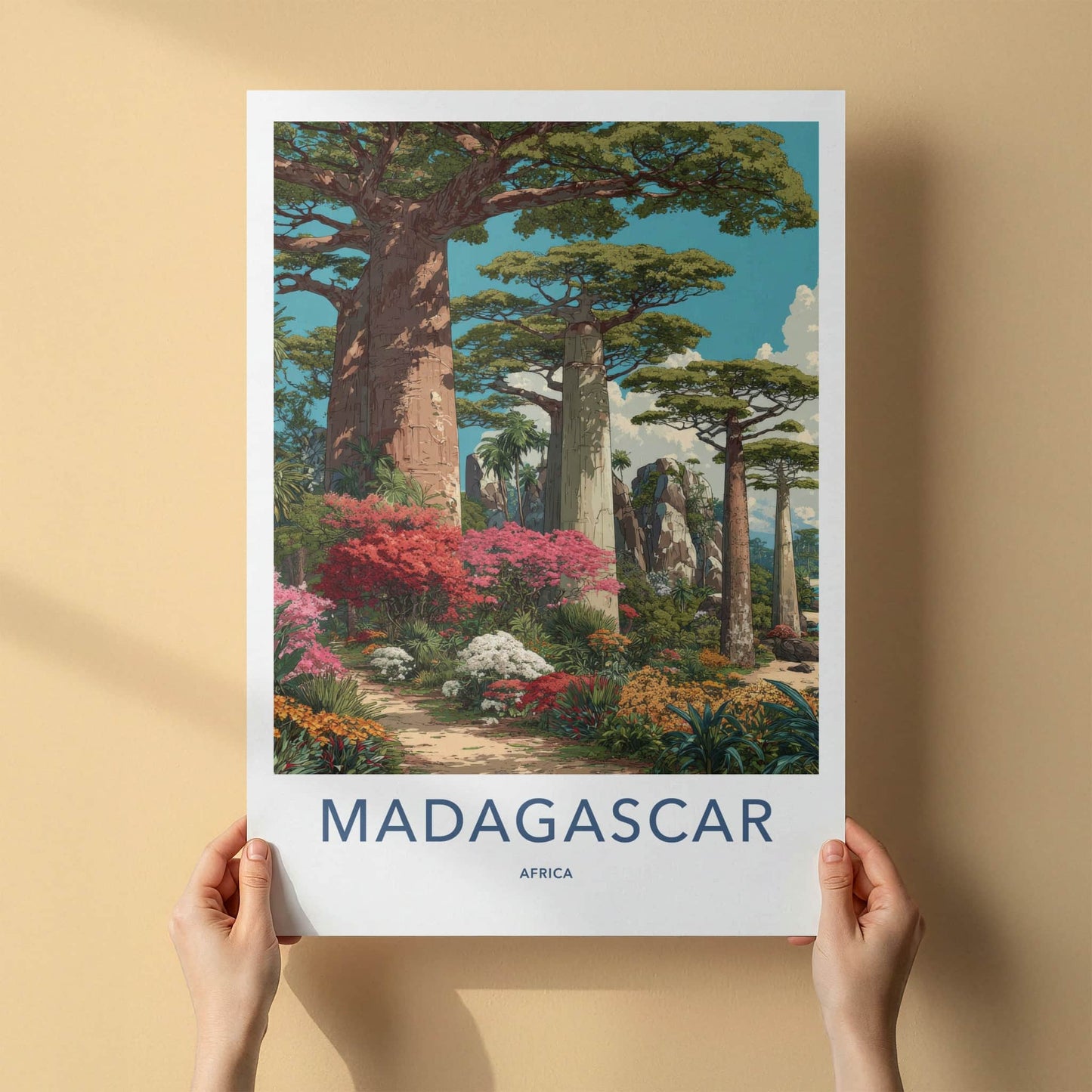 Madagascar Poster - Madagascar Travel Art - Lush Forest Path Wall Decor