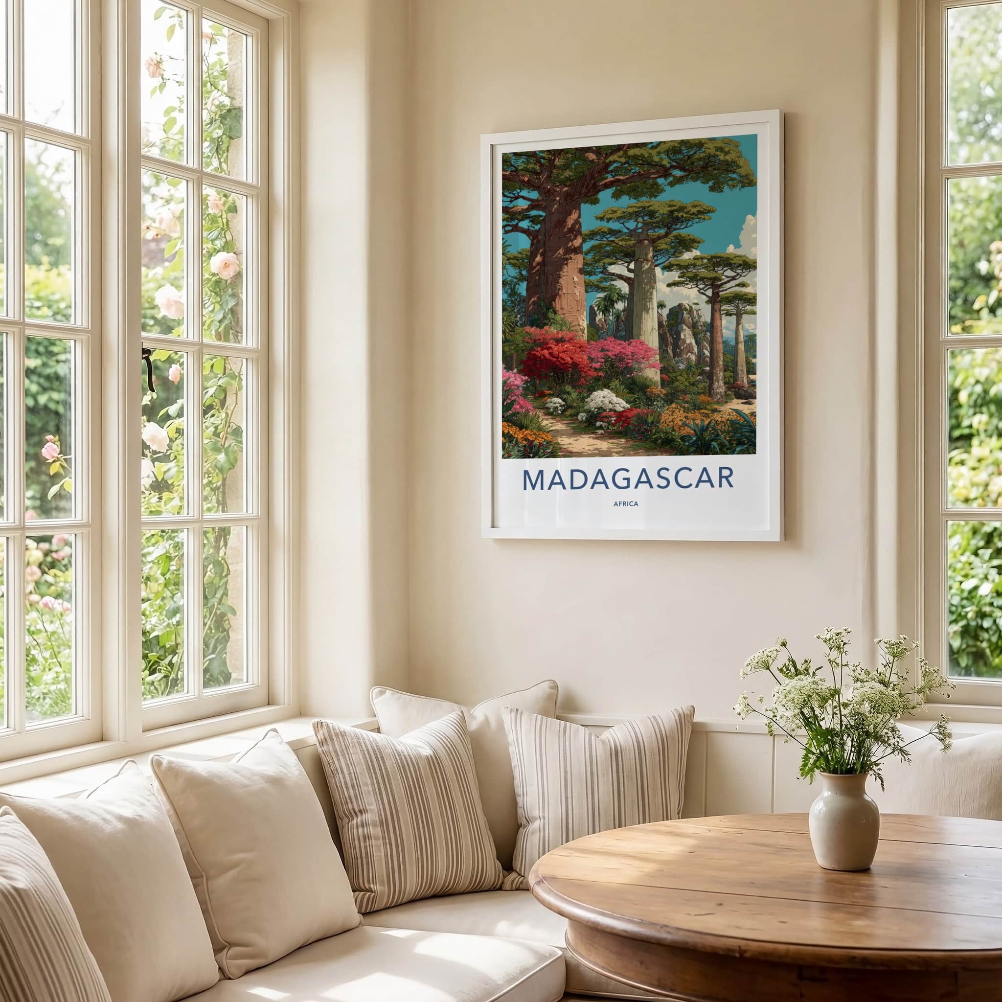 Madagascar Poster - Madagascar Travel Art - Lush Forest Path Wall Decor