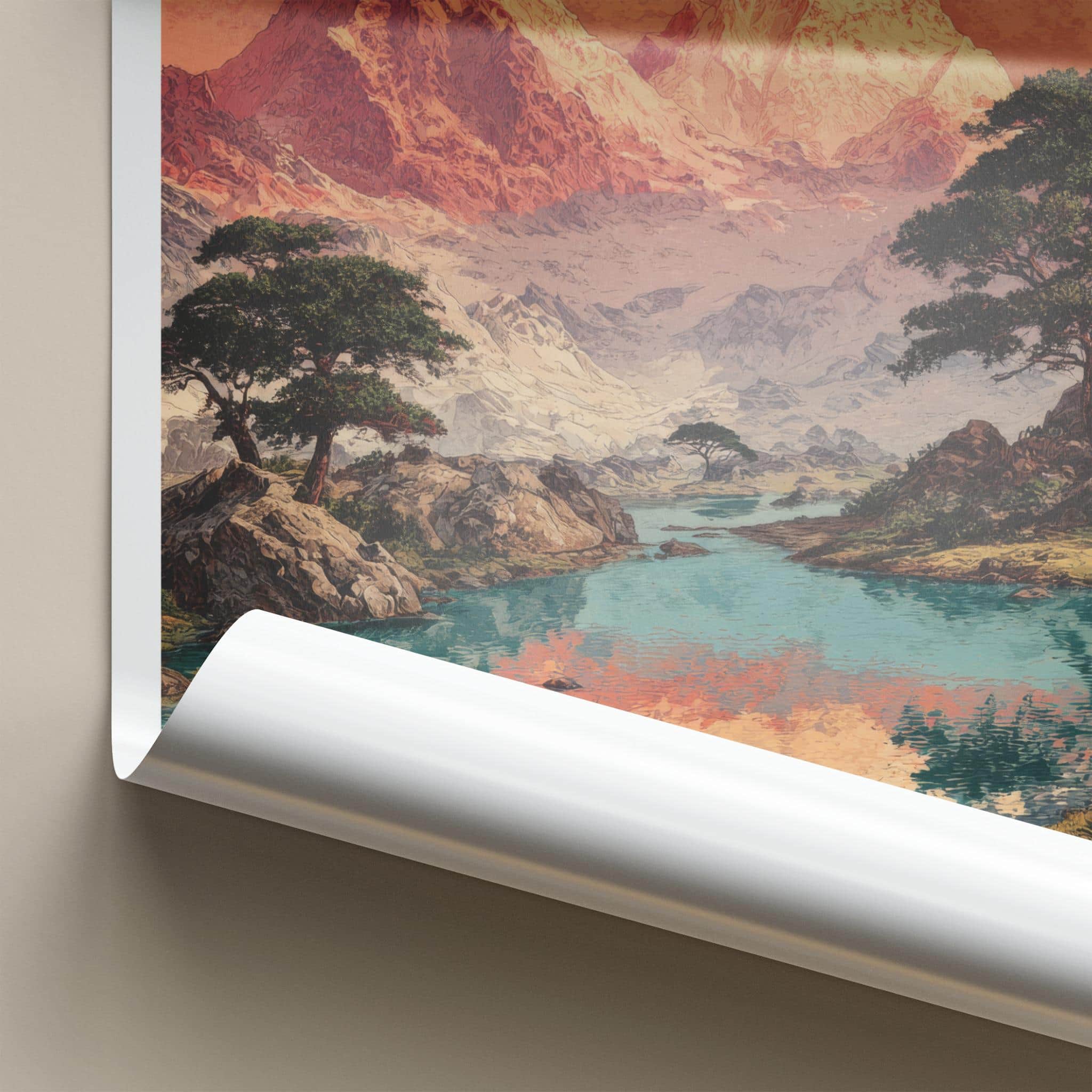 Madhuri Lake Poster - India Travel Print - Arunachal Pradesh Lake Lounge Decor