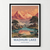 Madhuri Lake Poster - India Travel Print - Arunachal Pradesh Lake Lounge Decor