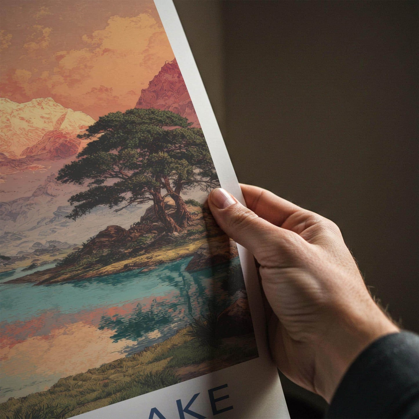 Madhuri Lake Poster - India Travel Print - Arunachal Pradesh Lake Lounge Decor