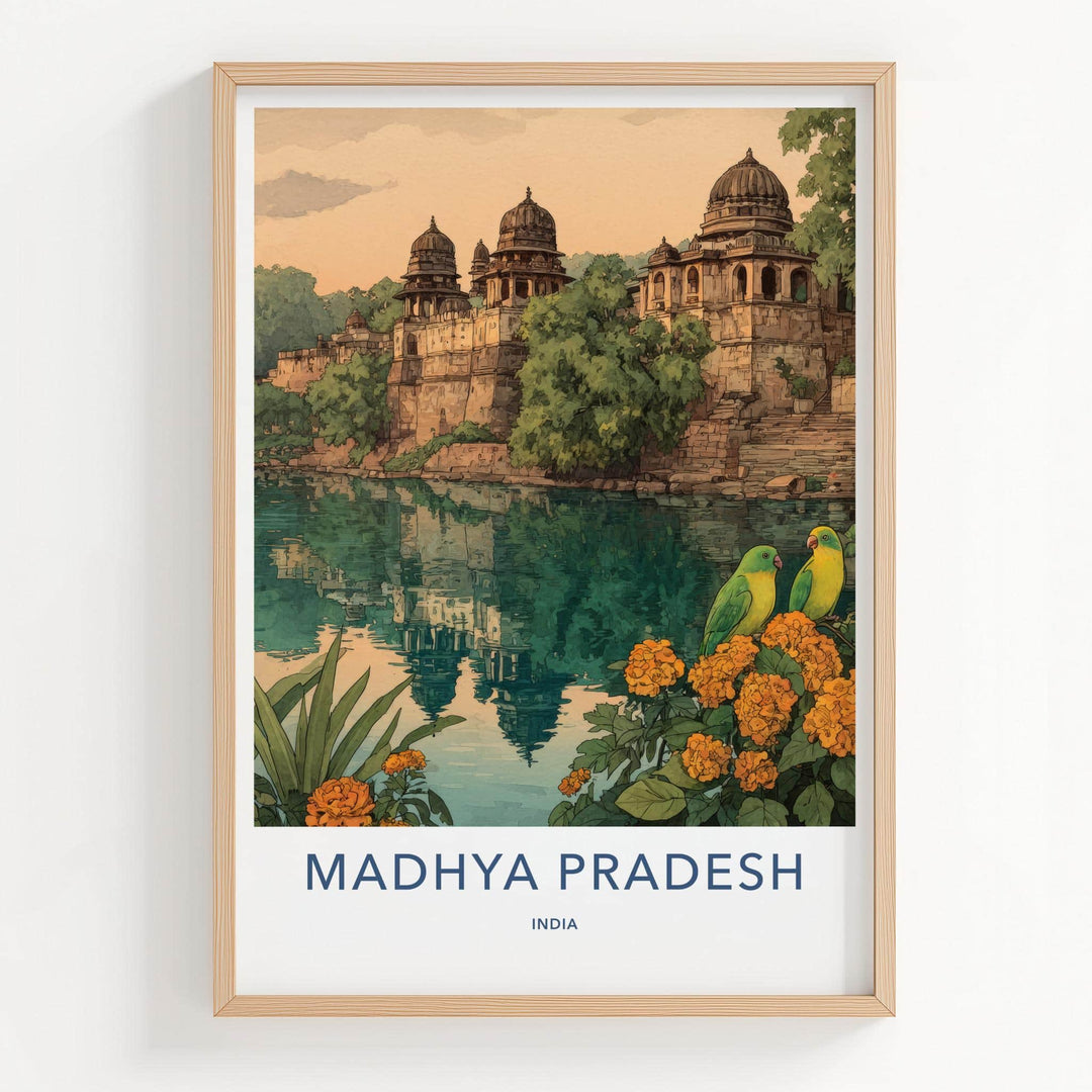 Madhya Pradesh Poster - India Art Print - Madhya Pradesh Palaces Wall Decor