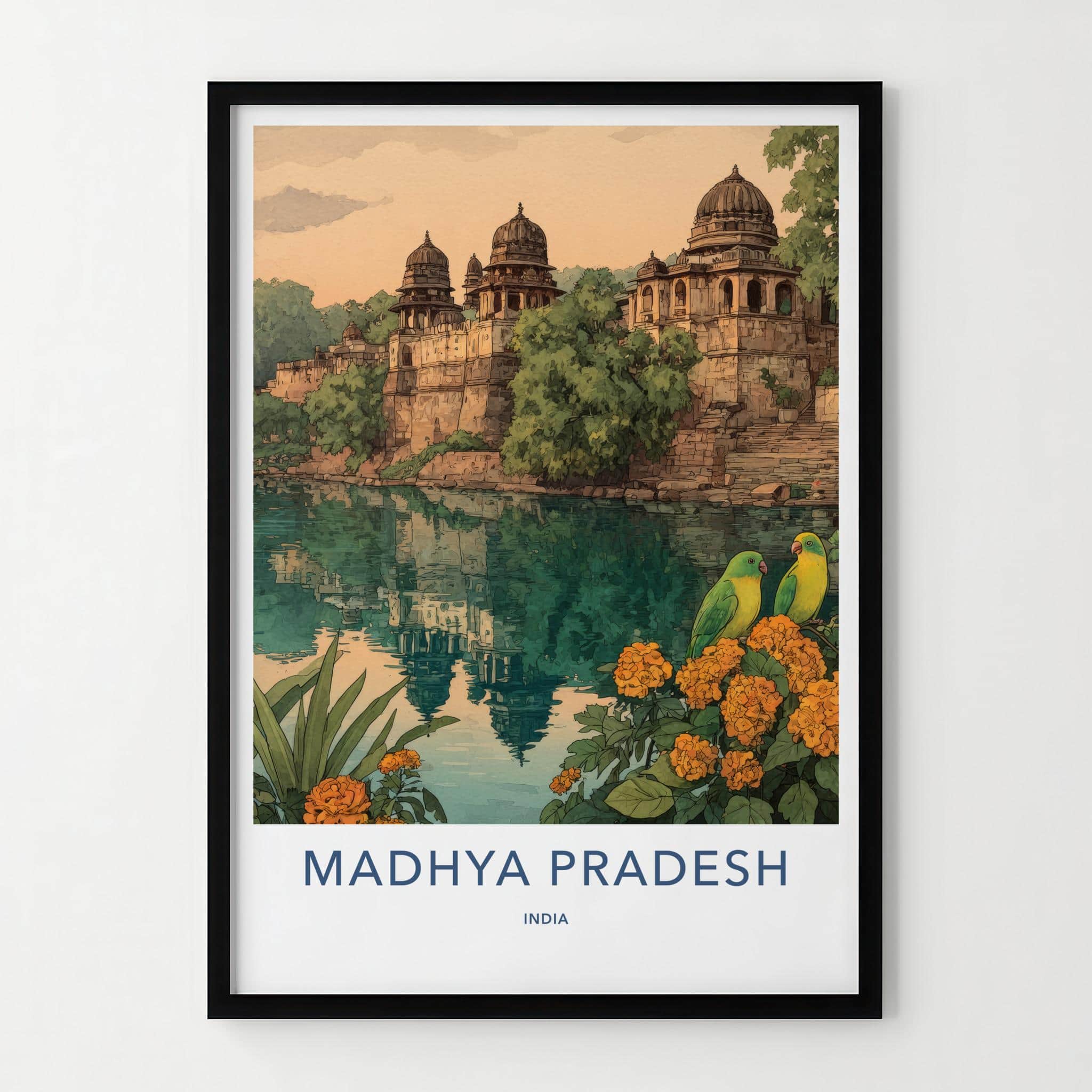 Madhya Pradesh Poster - India Art Print - Madhya Pradesh Palaces Wall Decor