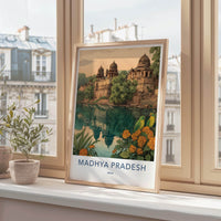 Madhya Pradesh Poster - India Art Print - Madhya Pradesh Palaces Wall Decor