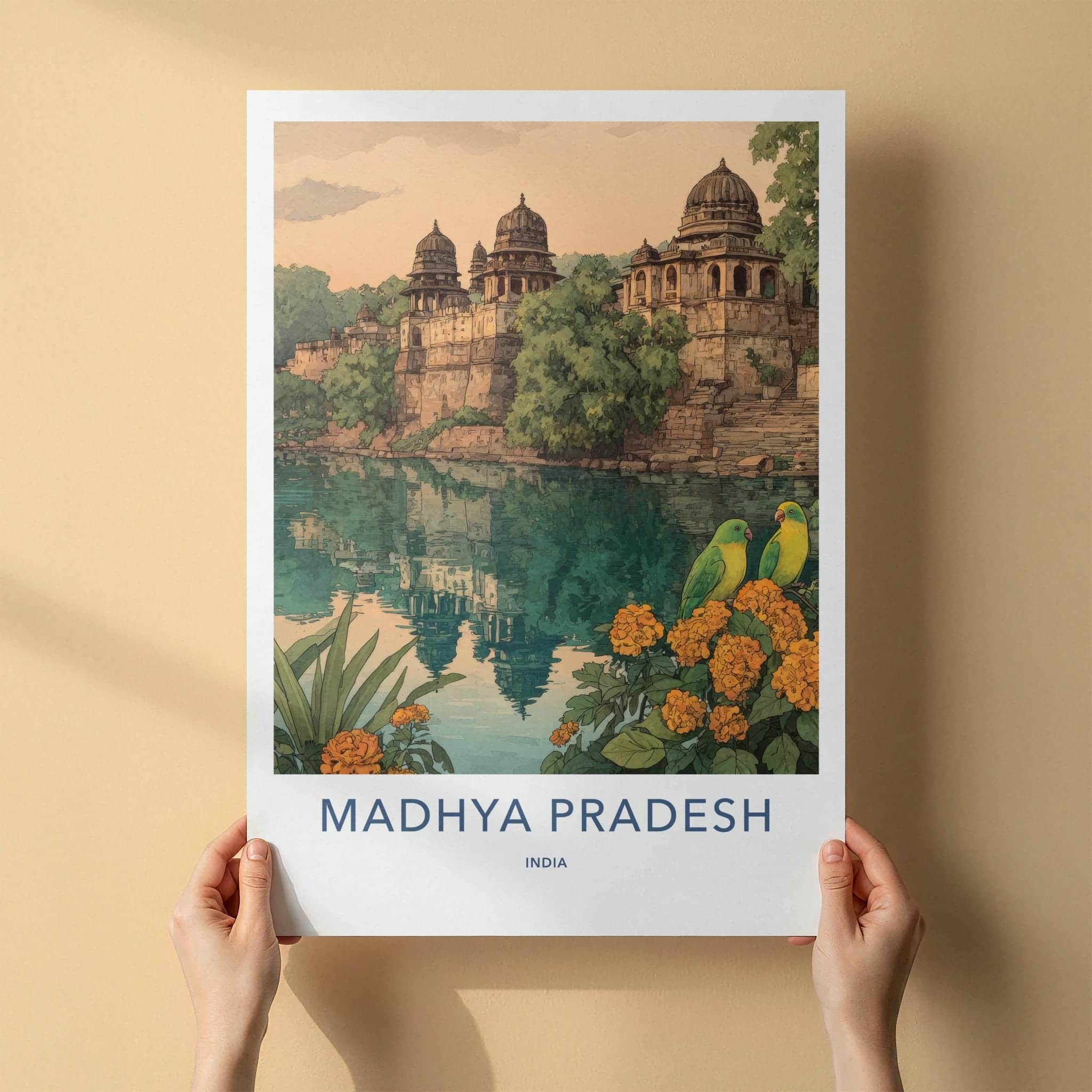 Madhya Pradesh Poster - India Art Print - Madhya Pradesh Palaces Wall Decor