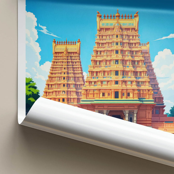 Madurai Poster - India Wall Art - Tamil Nadu Ornate Temple Home Decor